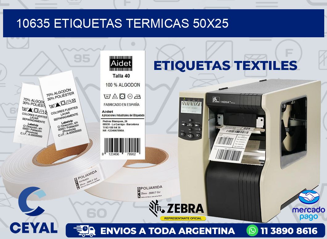 10635 ETIQUETAS TERMICAS 50X25