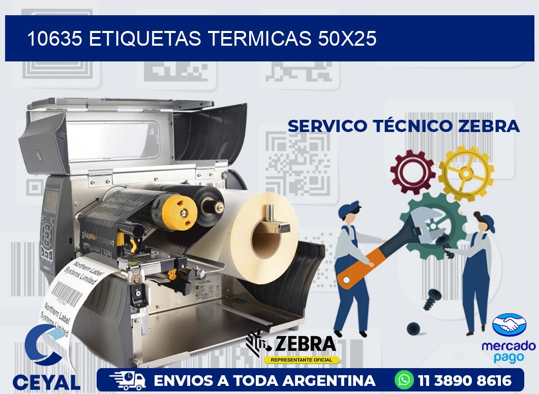 10635 ETIQUETAS TERMICAS 50X25