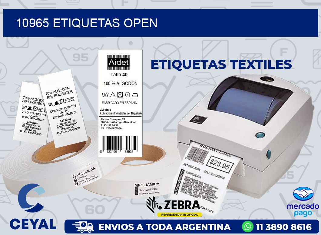 10965 ETIQUETAS OPEN