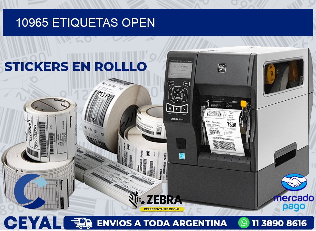 10965 ETIQUETAS OPEN
