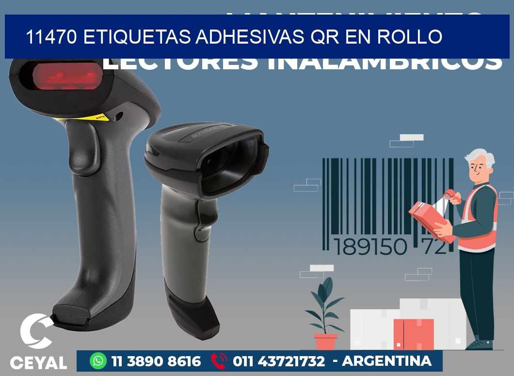 11470 ETIQUETAS ADHESIVAS QR EN ROLLO
