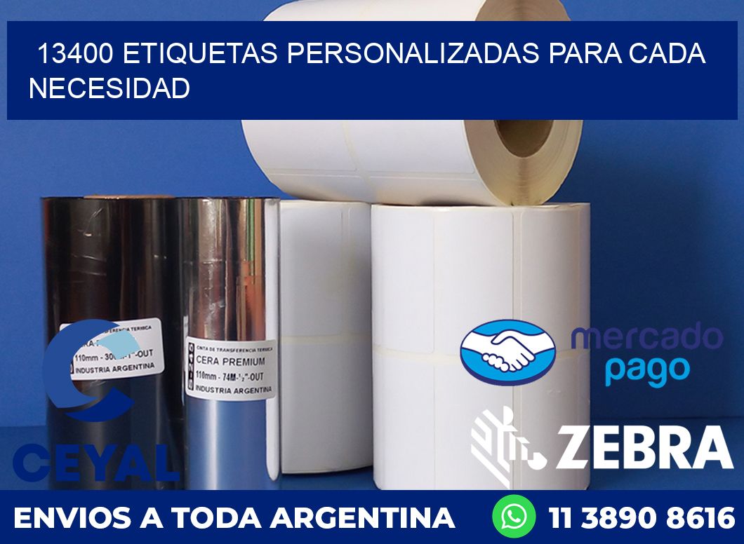 13400 ETIQUETAS PERSONALIZADAS PARA CADA NECESIDAD