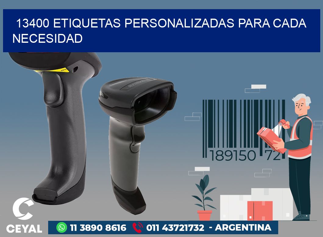 13400 ETIQUETAS PERSONALIZADAS PARA CADA NECESIDAD
