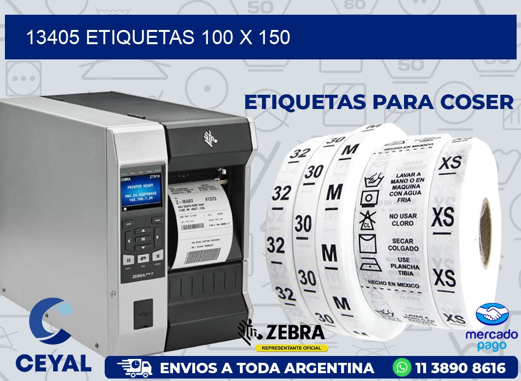 13405 ETIQUETAS 100 X 150