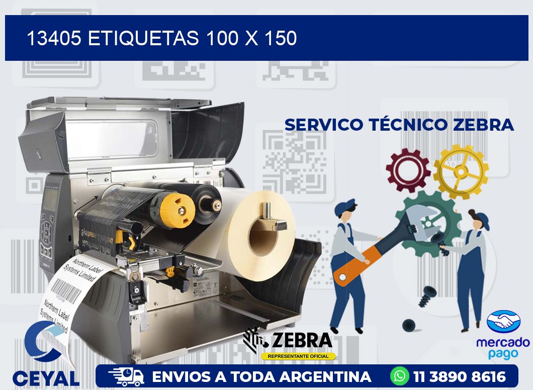 13405 ETIQUETAS 100 X 150