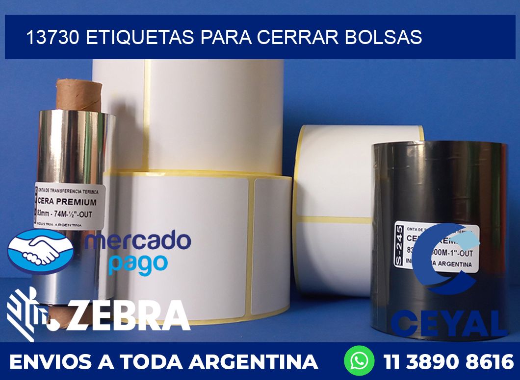 13730 ETIQUETAS PARA CERRAR BOLSAS