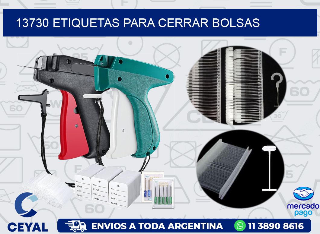 13730 ETIQUETAS PARA CERRAR BOLSAS