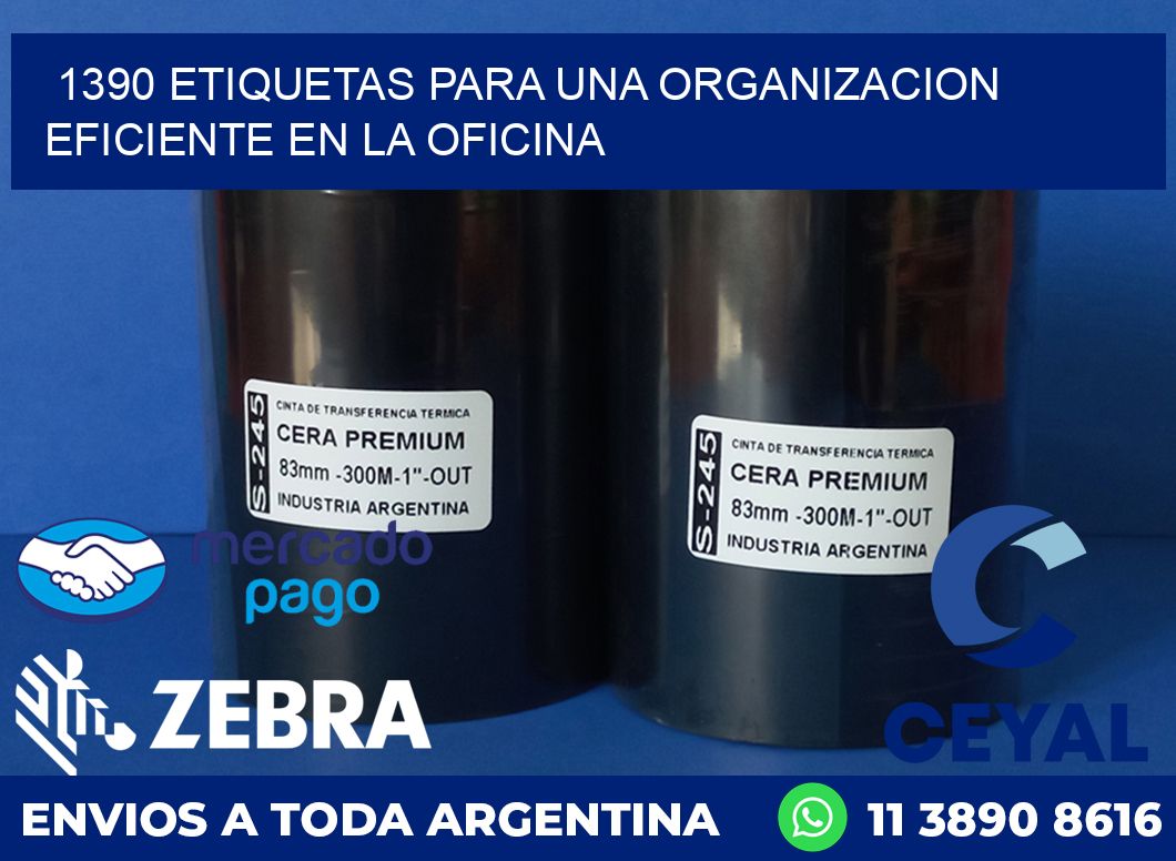 1390 ETIQUETAS PARA UNA ORGANIZACION EFICIENTE EN LA OFICINA