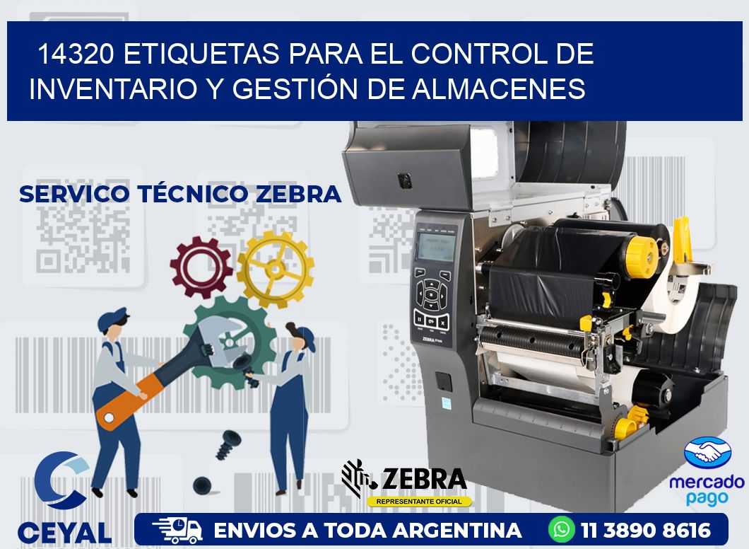 14320 ETIQUETAS PARA EL CONTROL DE INVENTARIO Y GESTIÓN DE ALMACENES