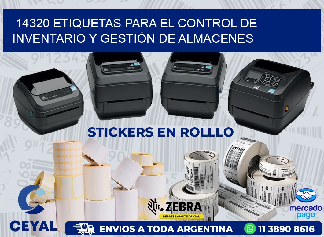 14320 ETIQUETAS PARA EL CONTROL DE INVENTARIO Y GESTIÓN DE ALMACENES