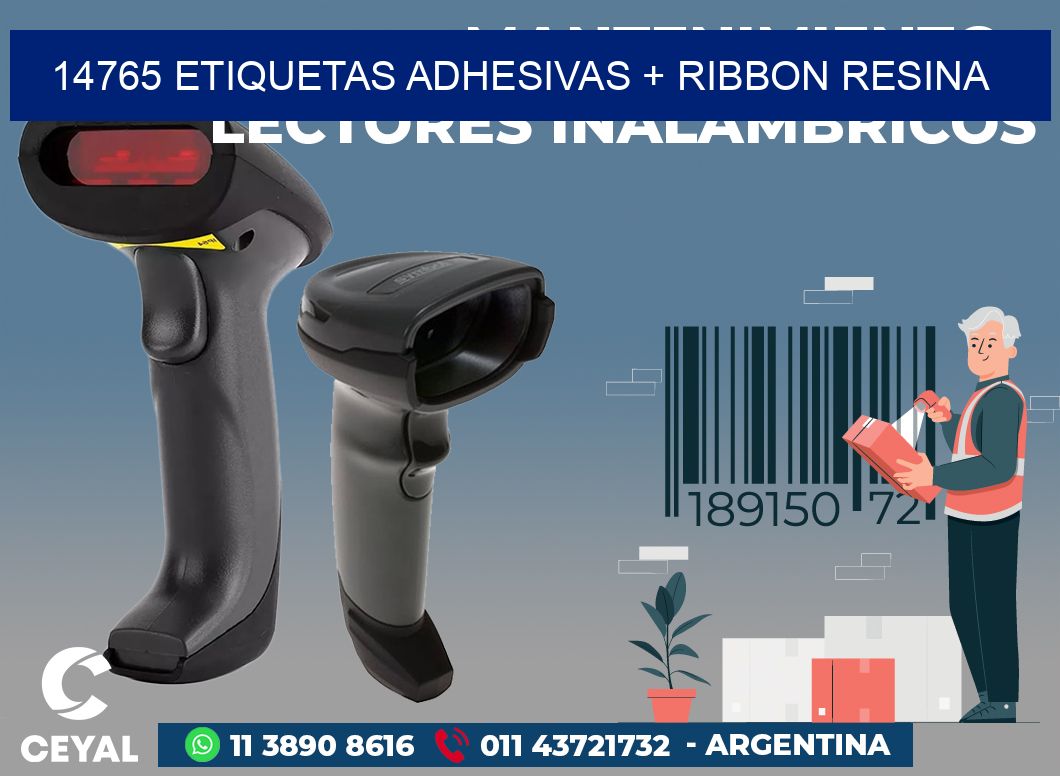 14765 ETIQUETAS ADHESIVAS + RIBBON RESINA