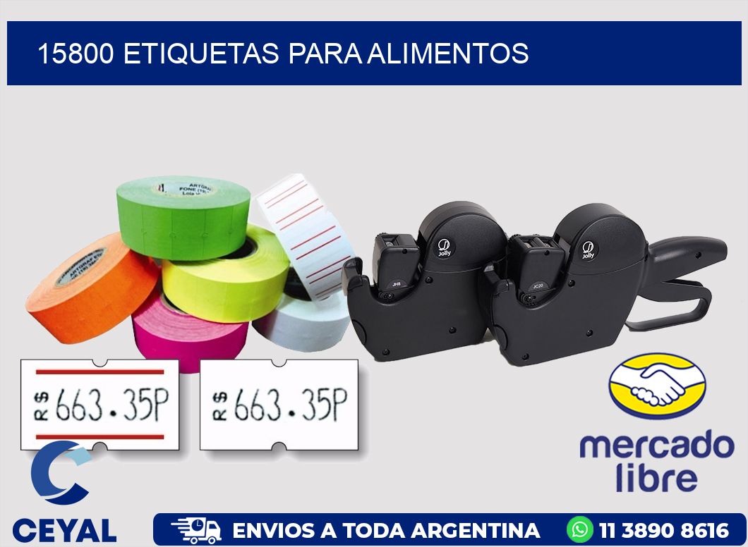 15800 ETIQUETAS PARA ALIMENTOS