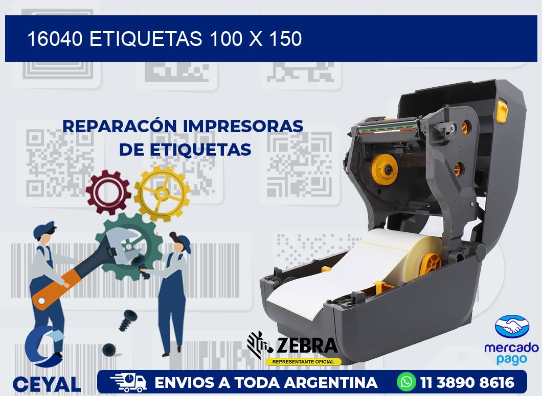 16040 ETIQUETAS 100 X 150