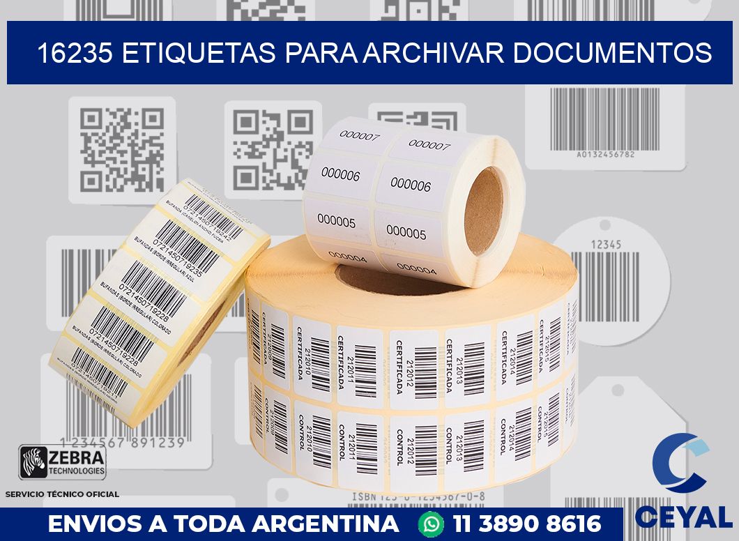 16235 ETIQUETAS PARA ARCHIVAR DOCUMENTOS