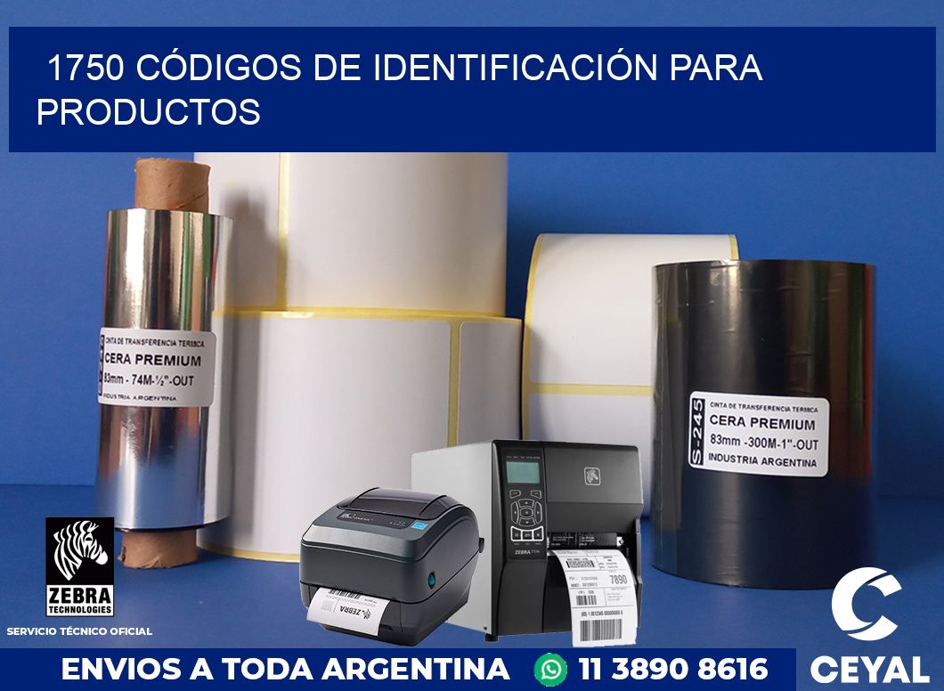 1750 CÓDIGOS DE IDENTIFICACIÓN PARA PRODUCTOS