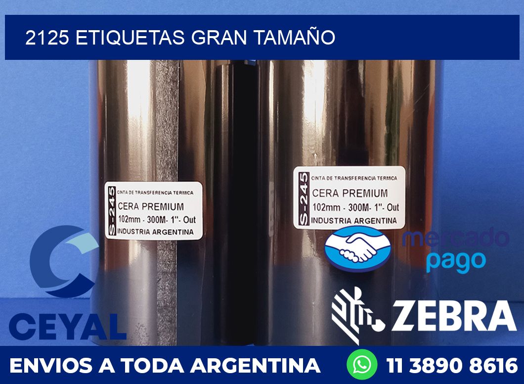 2125 ETIQUETAS GRAN TAMAÑO