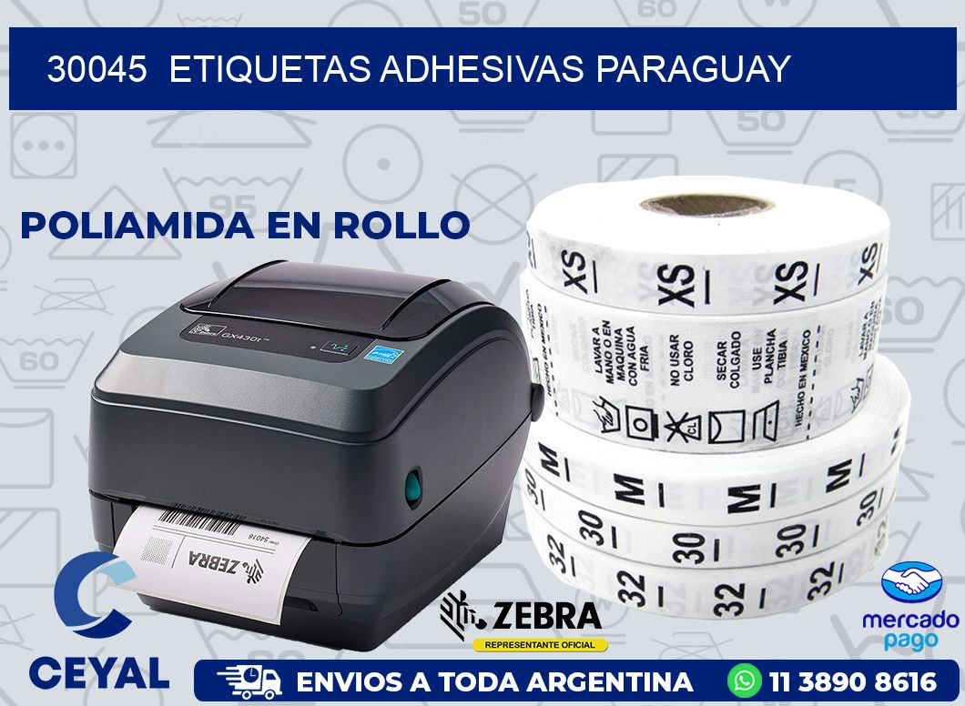 30045 ETIQUETAS ADHESIVAS PARAGUAY
