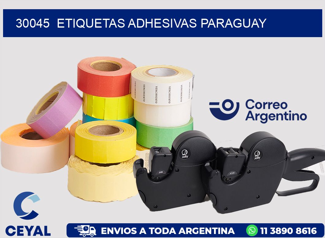 30045 ETIQUETAS ADHESIVAS PARAGUAY