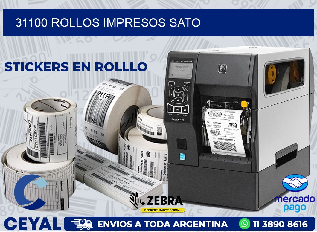 31100 ROLLOS IMPRESOS SATO