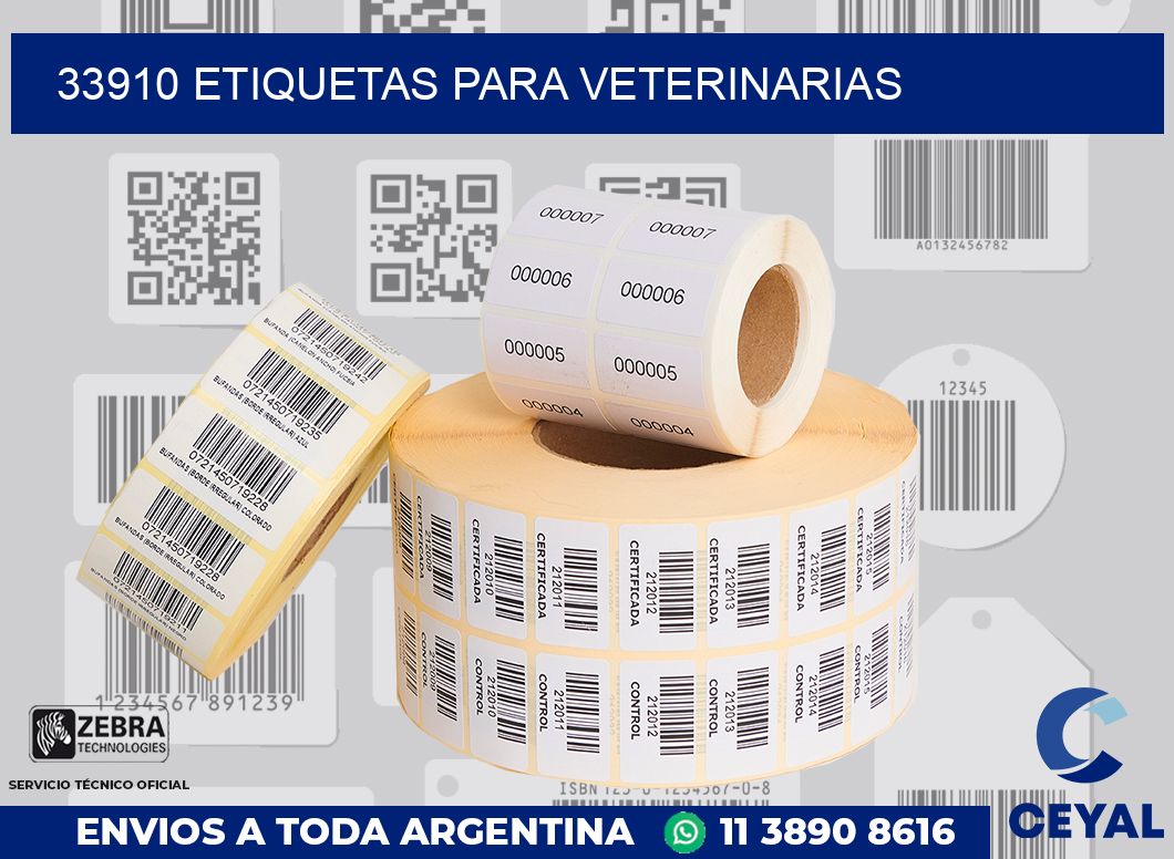 33910 ETIQUETAS PARA VETERINARIAS