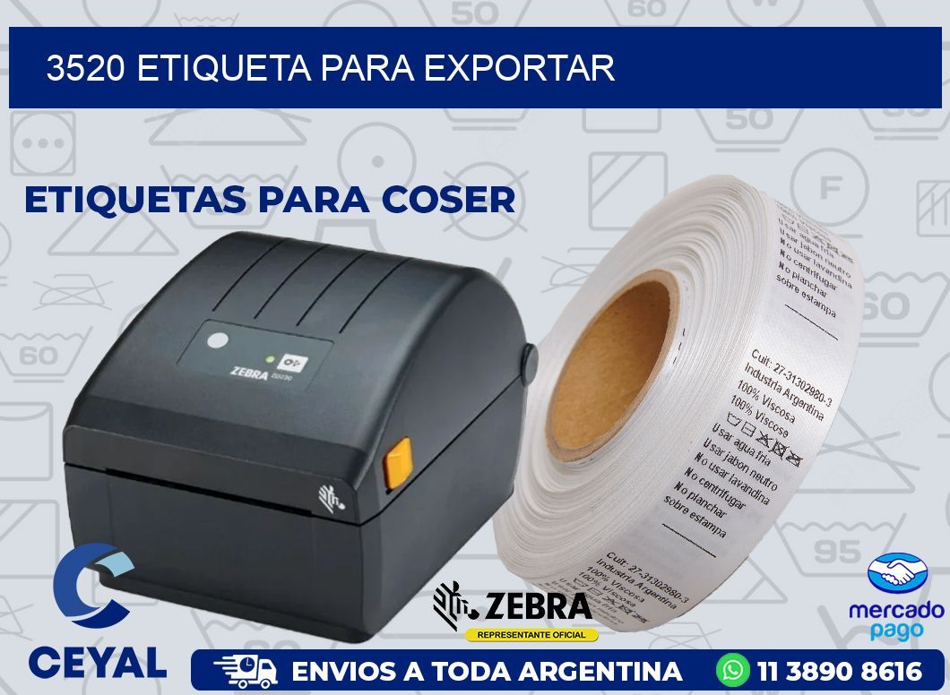 3520 ETIQUETA PARA EXPORTAR