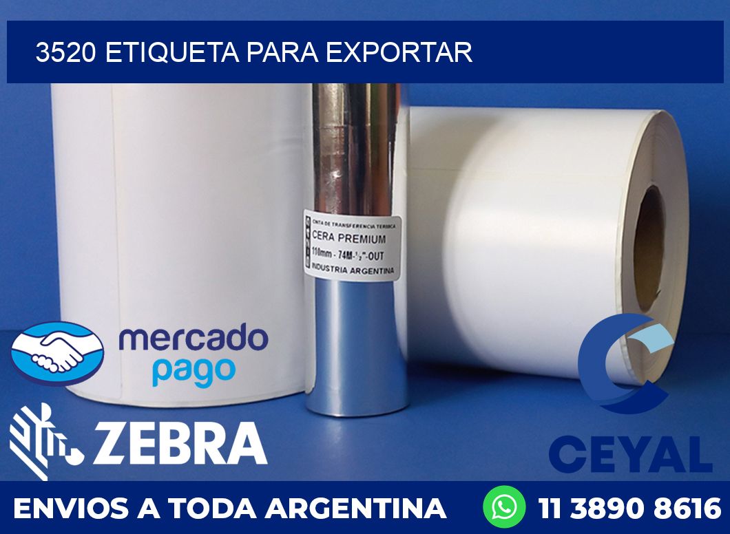 3520 ETIQUETA PARA EXPORTAR