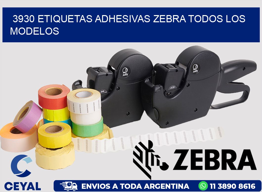 3930 ETIQUETAS ADHESIVAS ZEBRA TODOS LOS MODELOS