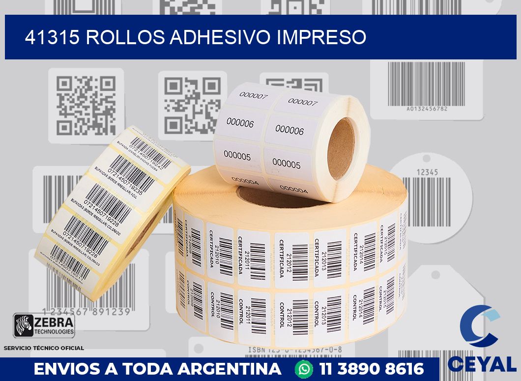 41315 ROLLOS ADHESIVO IMPRESO