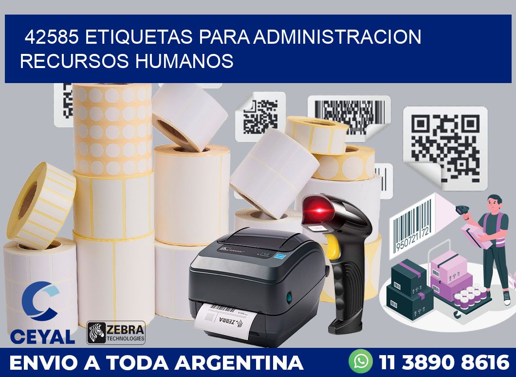 42585 ETIQUETAS PARA ADMINISTRACION RECURSOS HUMANOS