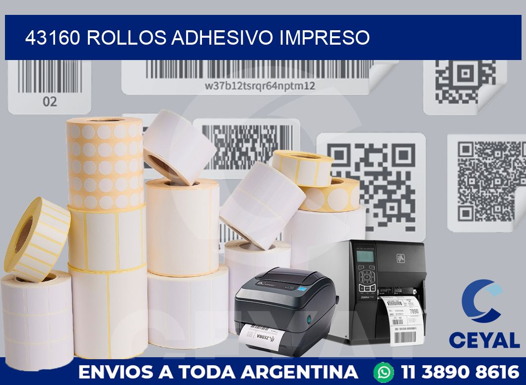 43160 ROLLOS ADHESIVO IMPRESO