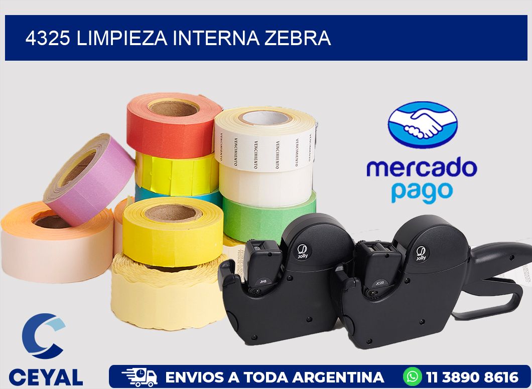 4325 LIMPIEZA INTERNA ZEBRA