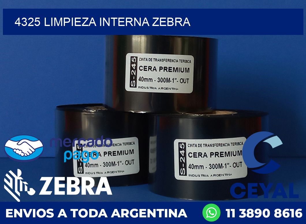 4325 LIMPIEZA INTERNA ZEBRA