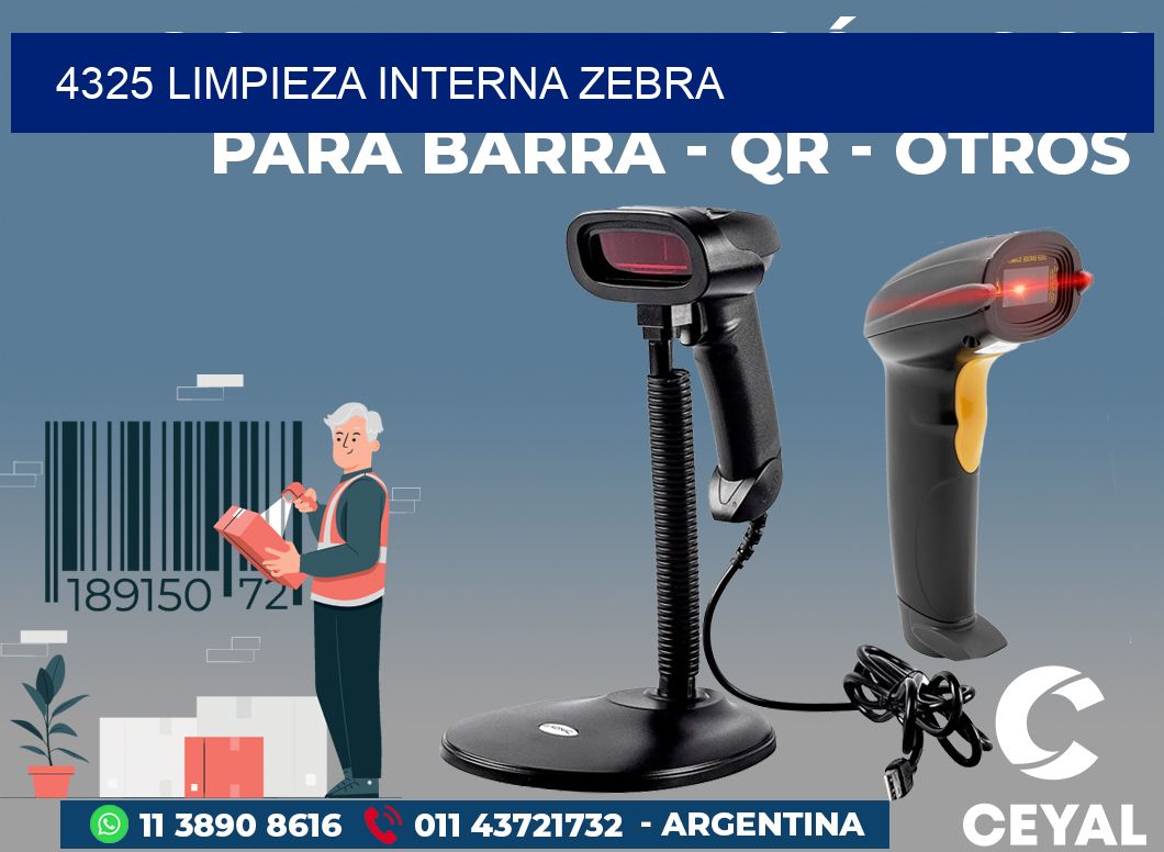 4325 LIMPIEZA INTERNA ZEBRA