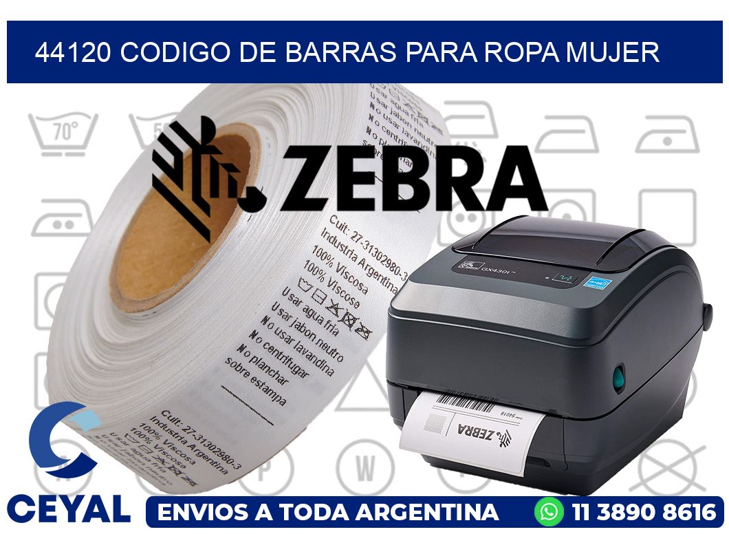 44120 CODIGO DE BARRAS PARA ROPA MUJER