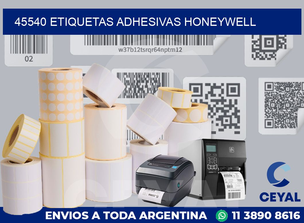 45540 ETIQUETAS ADHESIVAS HONEYWELL