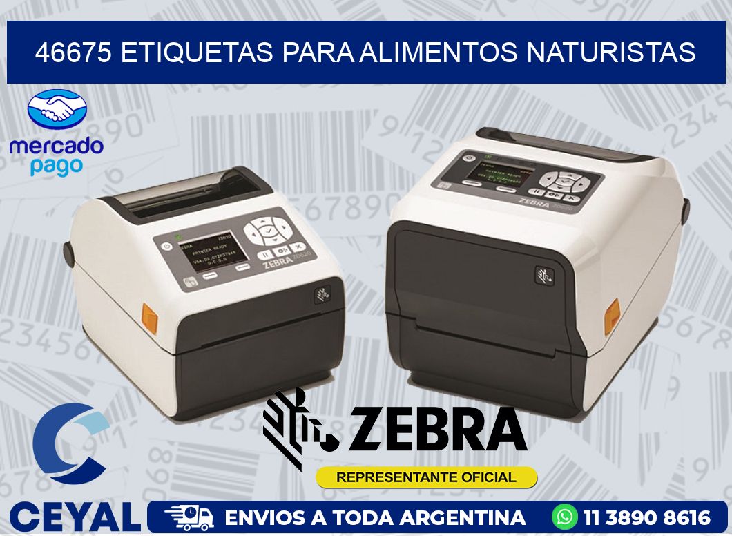 46675 ETIQUETAS PARA ALIMENTOS NATURISTAS