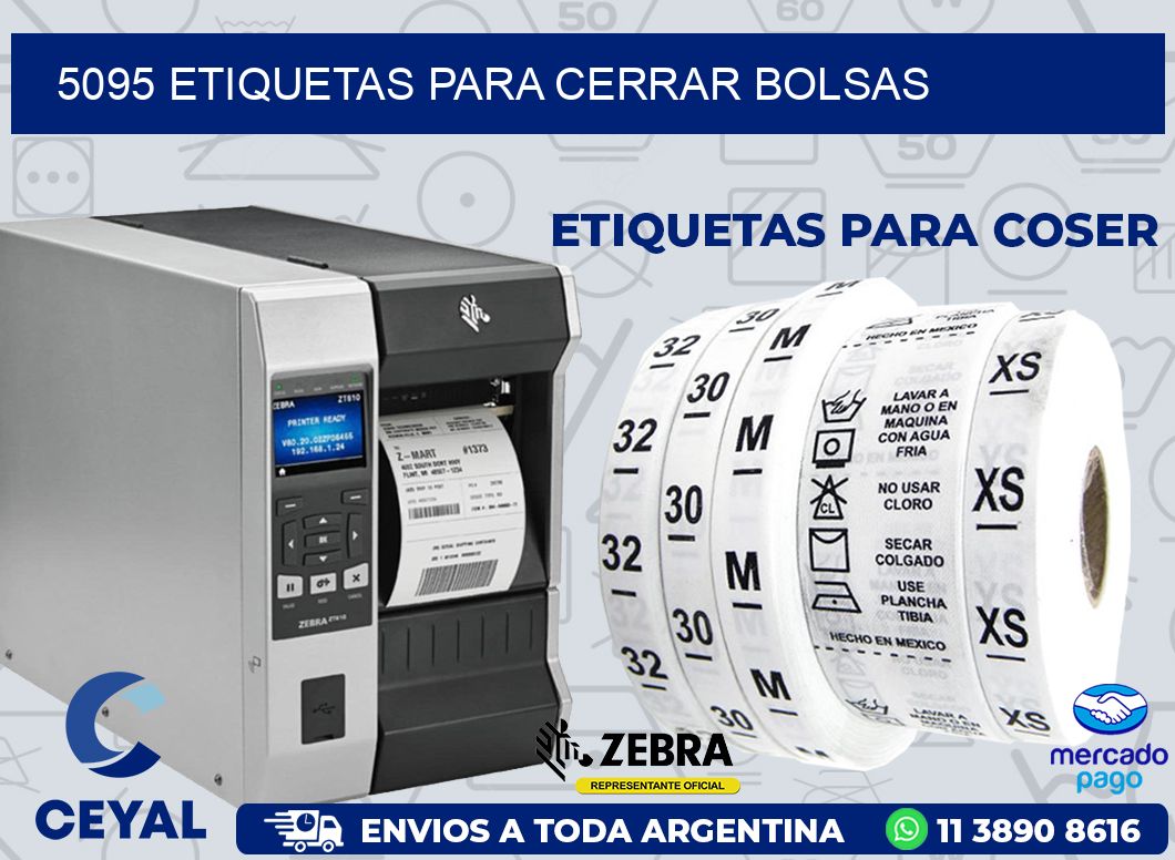 5095 ETIQUETAS PARA CERRAR BOLSAS