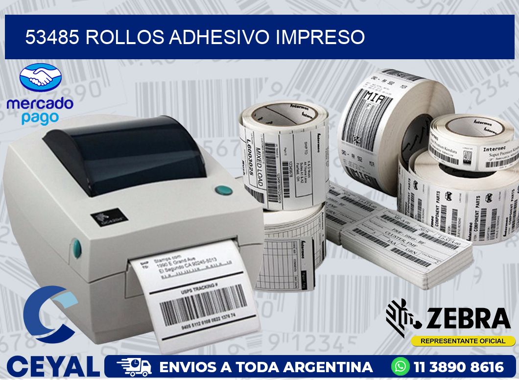 53485 ROLLOS ADHESIVO IMPRESO