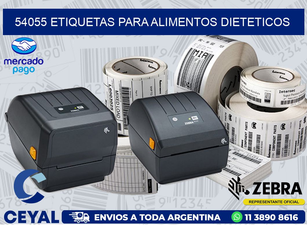 54055 ETIQUETAS PARA ALIMENTOS DIETETICOS