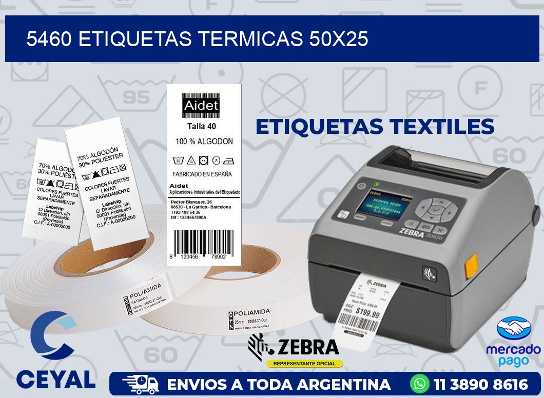 5460 ETIQUETAS TERMICAS 50X25