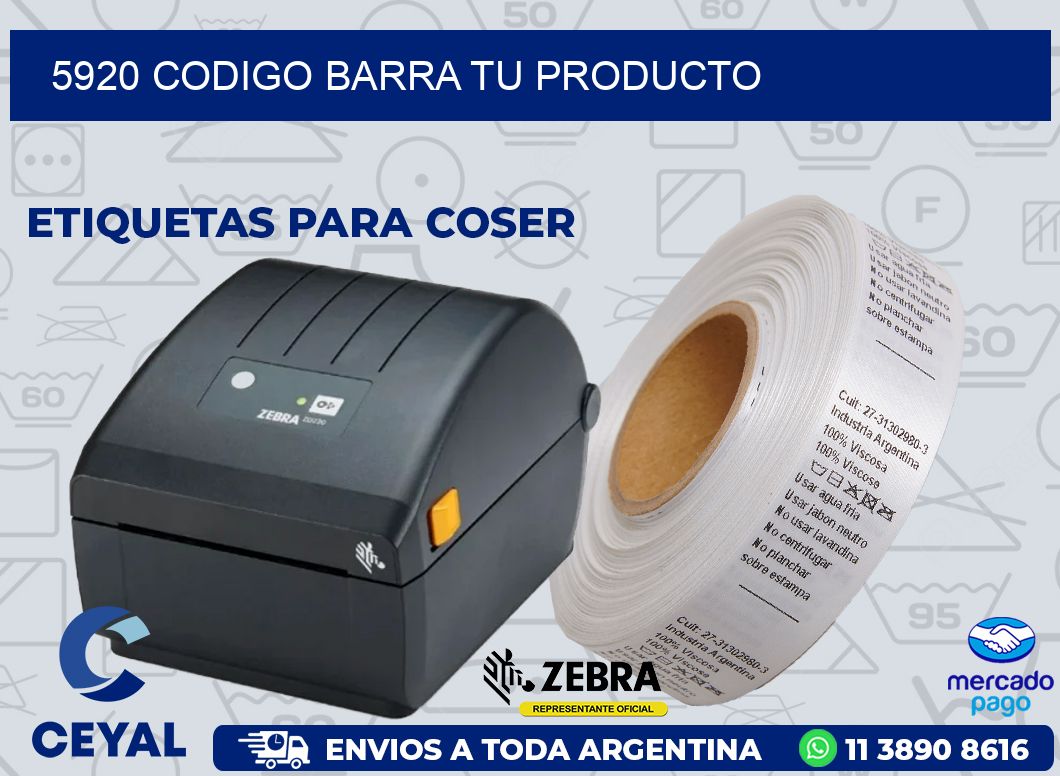 5920 CODIGO BARRA TU PRODUCTO