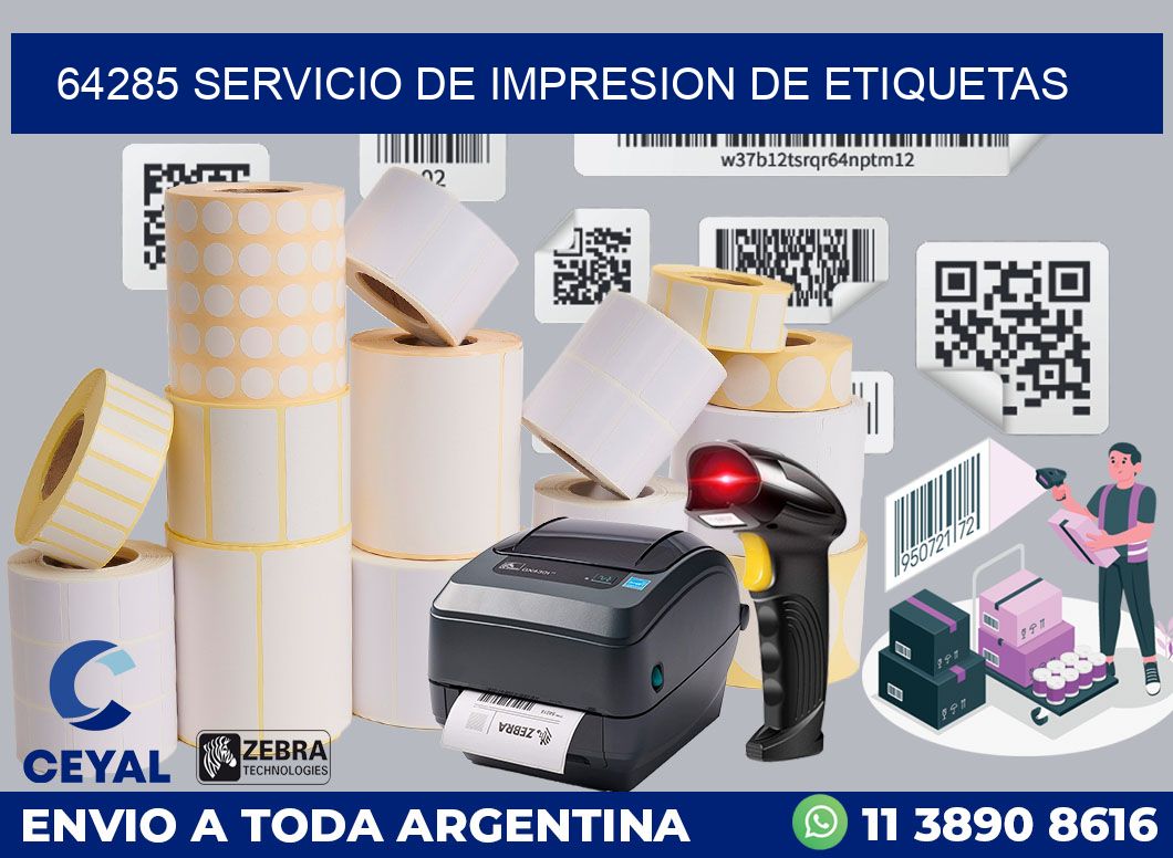 64285 SERVICIO DE IMPRESION DE ETIQUETAS