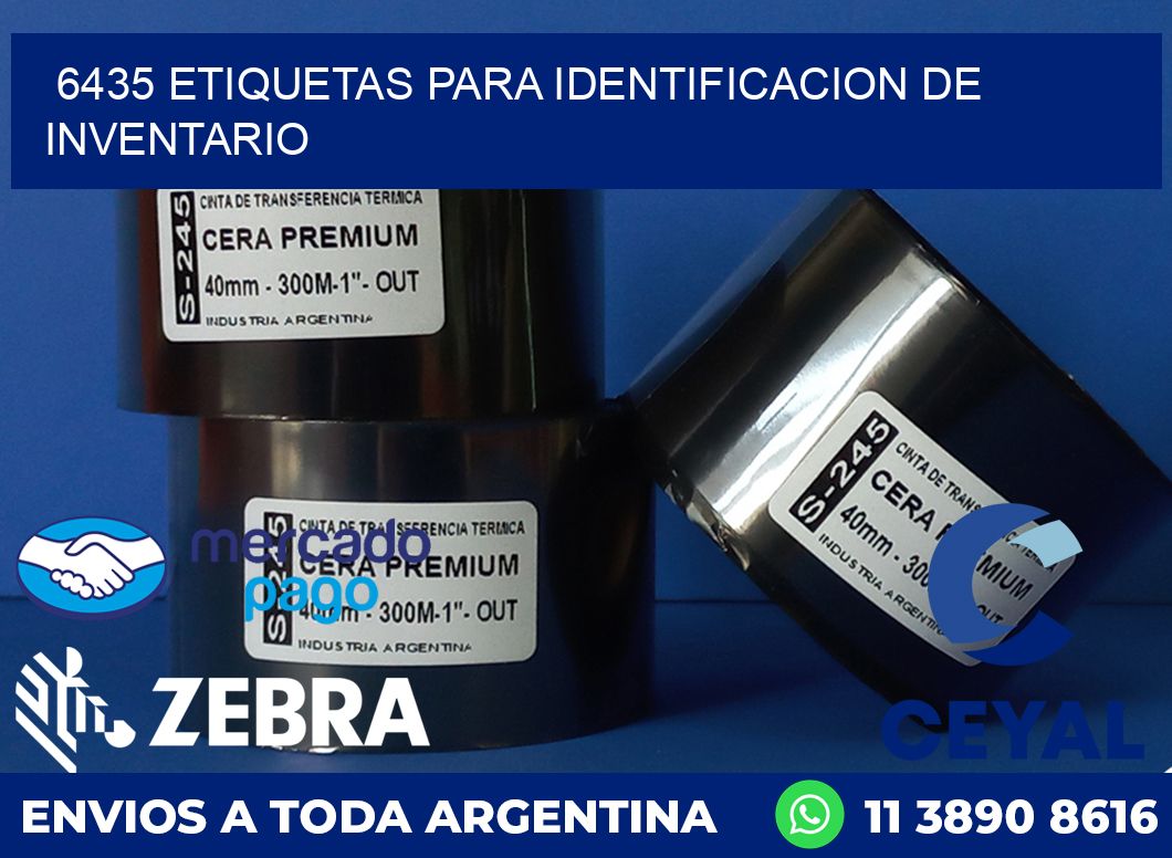 6435 ETIQUETAS PARA IDENTIFICACION DE INVENTARIO