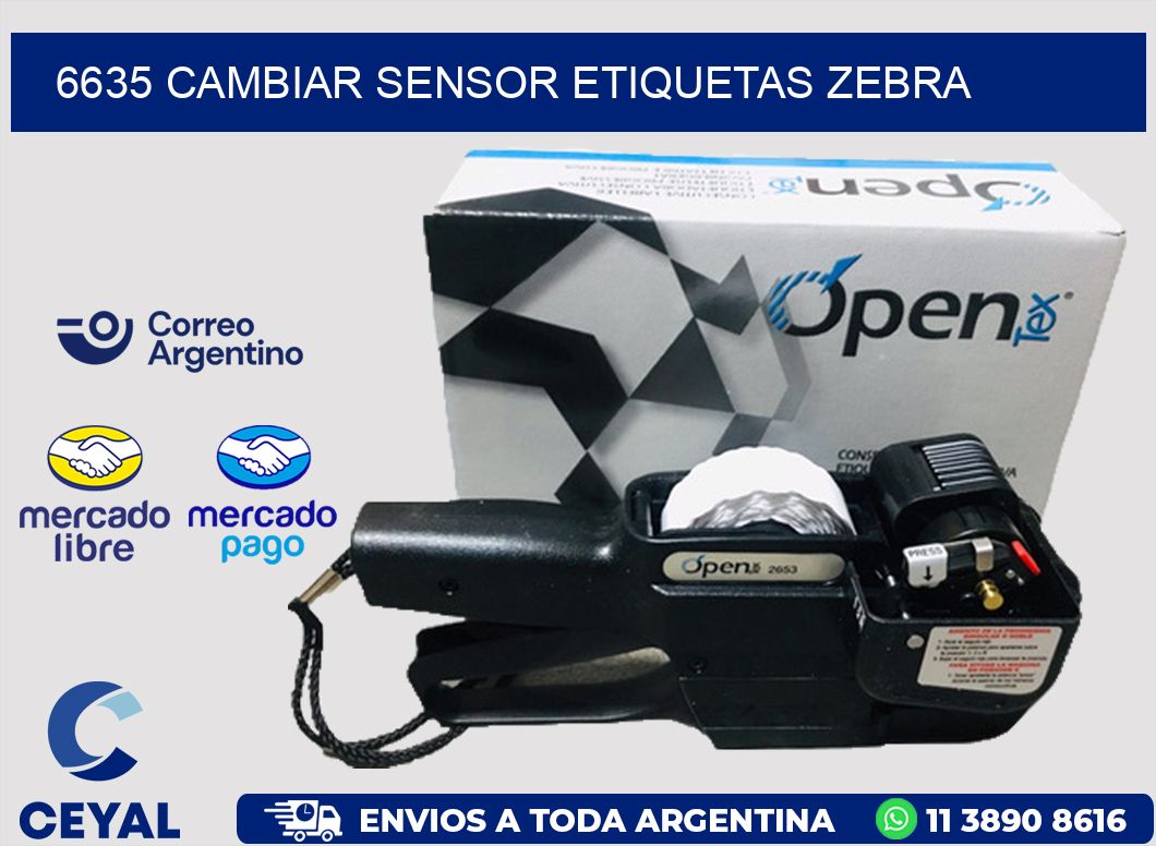 6635 CAMBIAR SENSOR ETIQUETAS ZEBRA