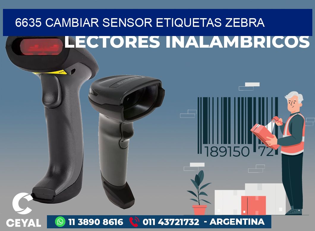 6635 CAMBIAR SENSOR ETIQUETAS ZEBRA