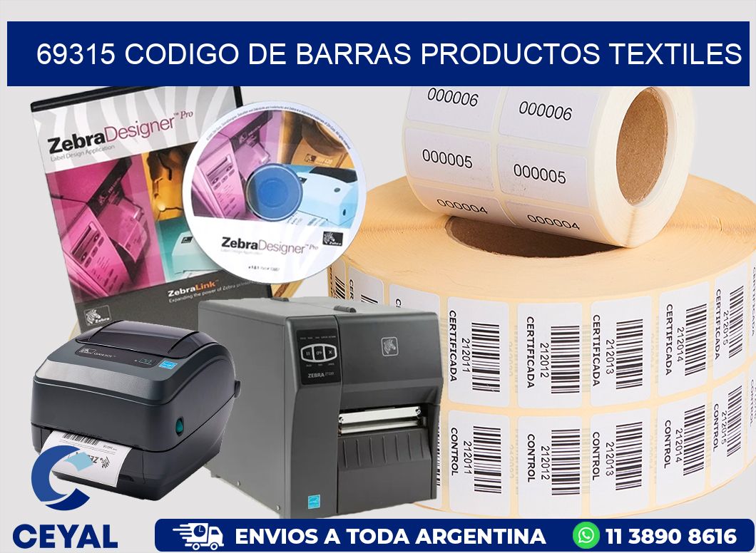 69315 CODIGO DE BARRAS PRODUCTOS TEXTILES