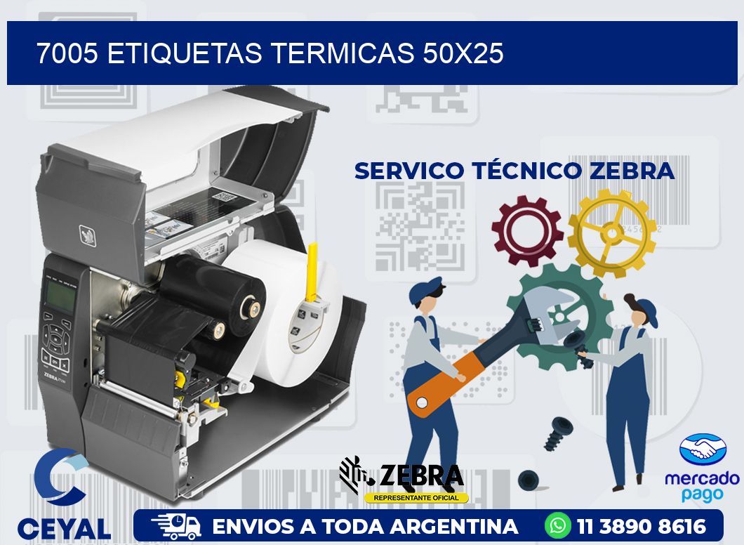 7005 ETIQUETAS TERMICAS 50X25