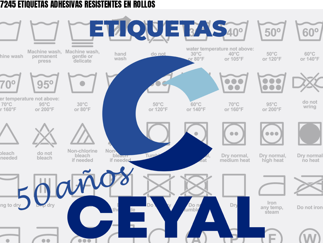 7245 ETIQUETAS ADHESIVAS RESISTENTES EN ROLLOS