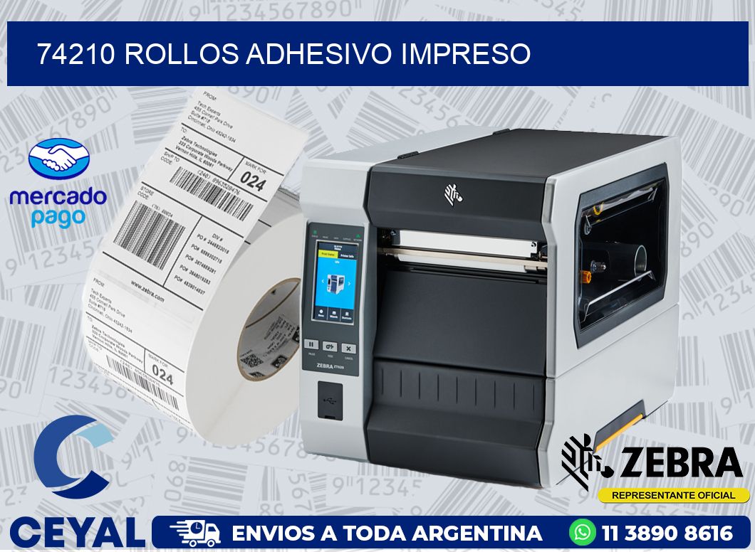 74210 ROLLOS ADHESIVO IMPRESO