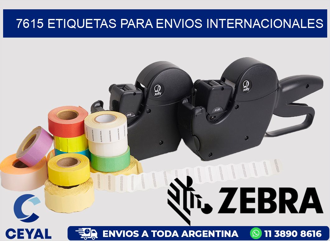 7615 ETIQUETAS PARA ENVIOS INTERNACIONALES